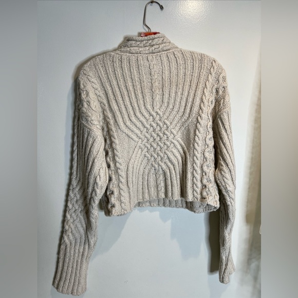 Free People Icicle Embellished Chandeliers Mock Neck Cropped Sweater - Picture 6 of 7